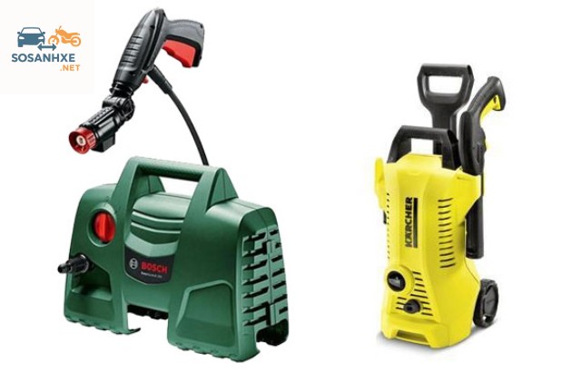 So Sánh Chi Tiết Máy Rửa Xe Karcher và Bosch