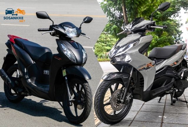 So sánh chi tiết xe Vision và Airblade